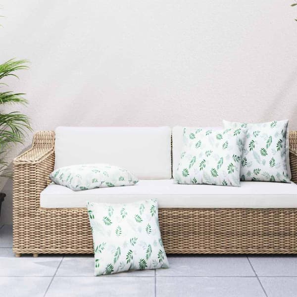 Spridda Kuddar Löv 4 pcs Bladmönster 60 x 60 cm Polyester Tyg
