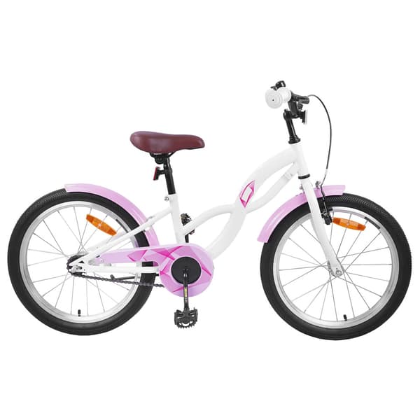 Barncykel 20 Tum för 6-11 år gamla Vit