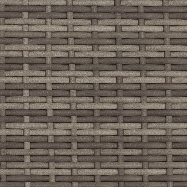 Soffset 5 st Grå och mörkgrå Poly Rattan och stål
