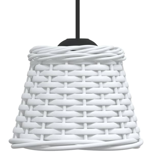 Taklampskärm vit Ø15x12 cm korgmaterial