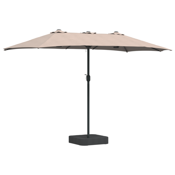 Trädgårdsparasol Taupe 385 x 209 x 244 cm Polyester