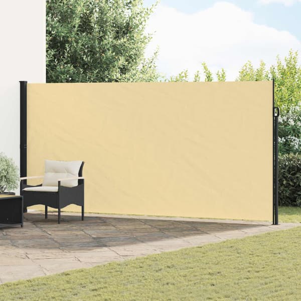 Utfällbar sidomarkis Sand 600 x 180 cm Polyester