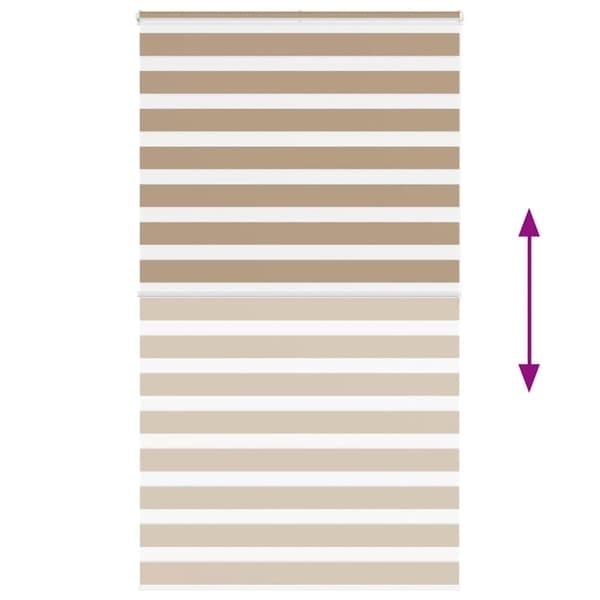 Rullgardin zebra 135x200 cm tyg bredd 130,9 cm polyester