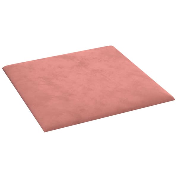 Väggsänggavel 12 pcs Rosa 30 x 30 cm Sammet