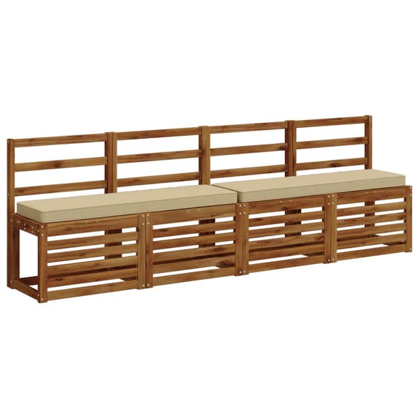 2-delade Bänk Kuddar VUGHT 2 st 100% Polyester Beige