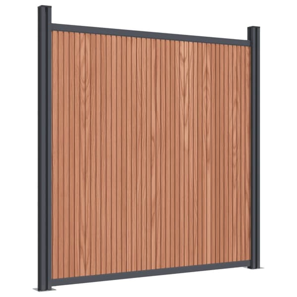 Staketpanel brun 353x186 cm WPC