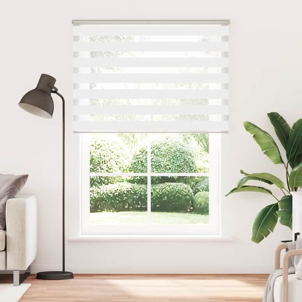 Rullgardin zebra vit 160x200 cm tyg bredd 155,9 cm polyester