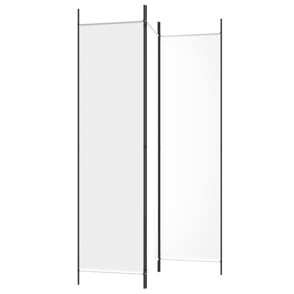 Rumsavdelare 3 paneler vit 150x200 cm tyg