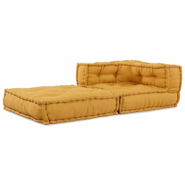 Modulär soffa gul 70x70x54 tyg