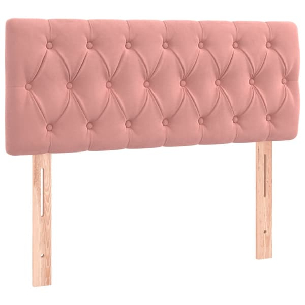 Ramsäng med madrass rosa 120x190 cm sammet