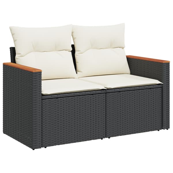Trädgårdsoffset 11 pcs Svart konstrotting