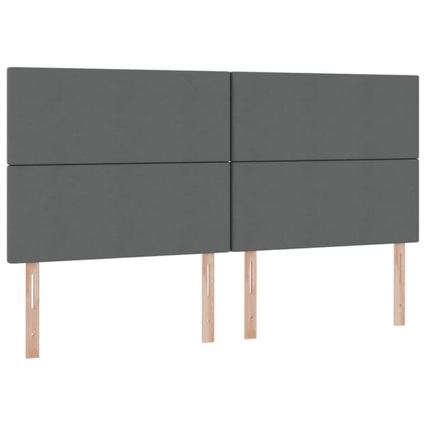 Förvaringssäng med LED med led Mörkgrå 200 x 200 cm Polyester