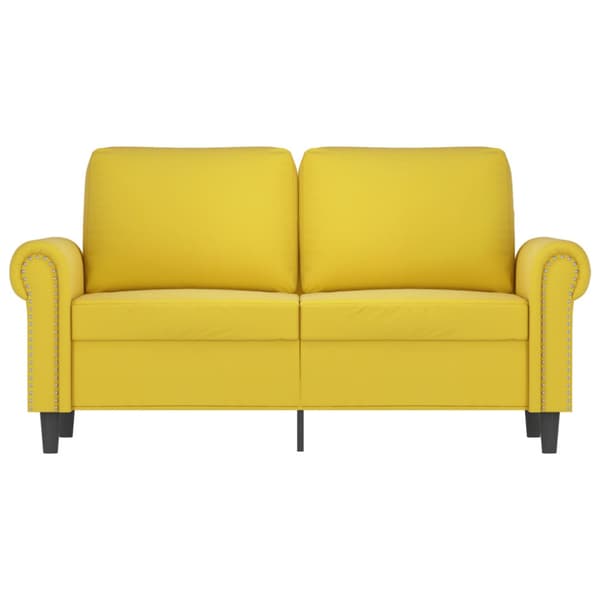 2-sitssoffa gul 120 cm sammet