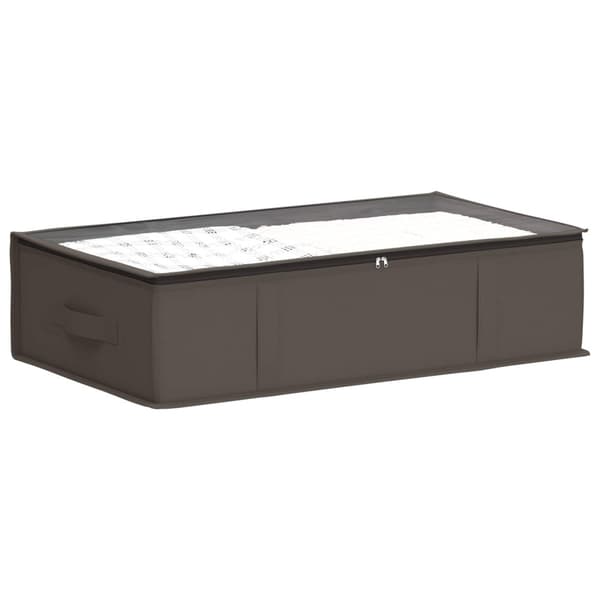 Förvaringslåda med transparent toppfönster 6 pcs Grå