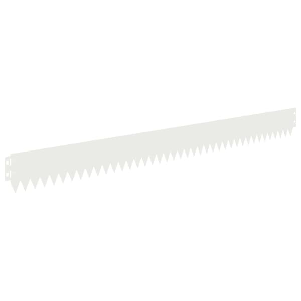 Kant för gräsmatta 30 pcs 103 x 10 cm Stål Vit