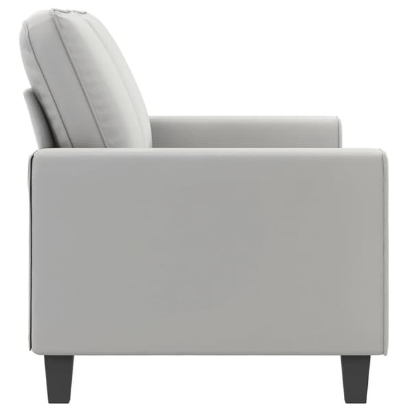 2-sitssoffa ljusgrå 140 cm mikrofibertyg