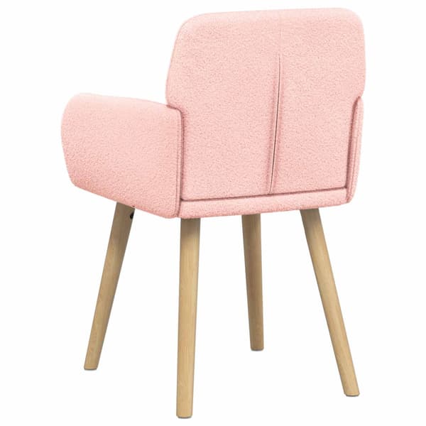 Matstolar 4 pcs Bouclé Rosa 59 x 57 x 85 cm