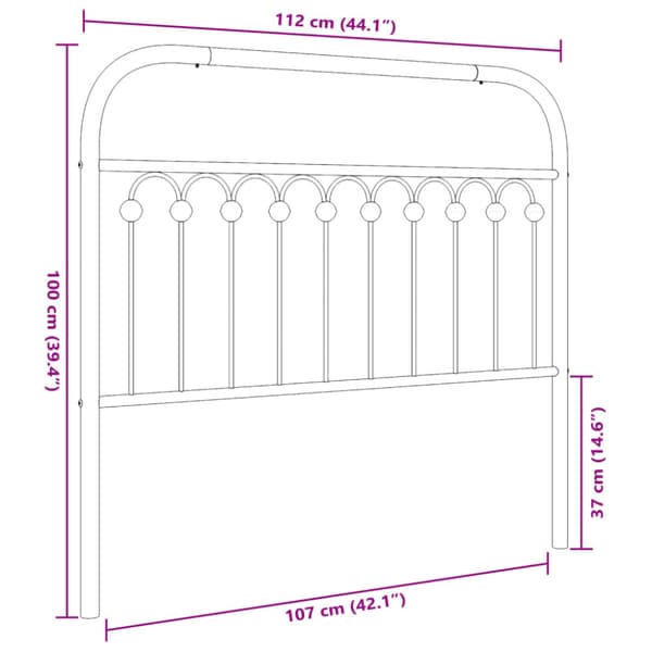 Ersättningsgavel metall vit 107 cm
