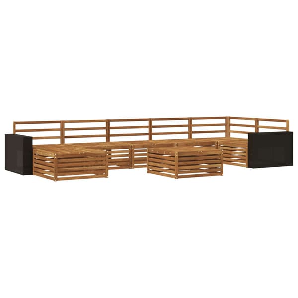 Utomhussoffset 8 pcs Naturlig