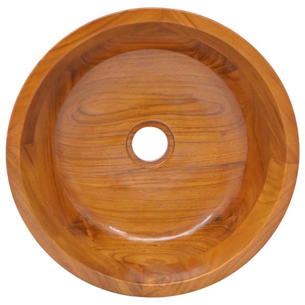 Handfat i massiv teak Φ40x10 cm