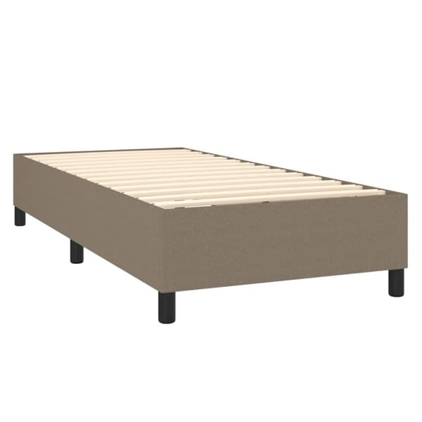 Boxspring-sängram Taupe 90x200 cm tyg