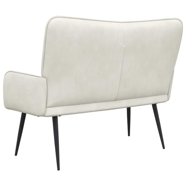 Tvåsitssoffa Kräm 115 x 61 x 87 cm Sammet