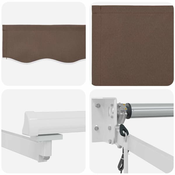 Elektrisk Retraktabel Markis Taupe 100% Polyester och Aluminium
