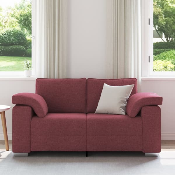 Tvåsitssoffa Vinröd 160 cm tyg