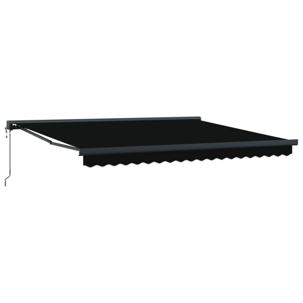 Markis Svart 400 × 300 cm Polyester och aluminium