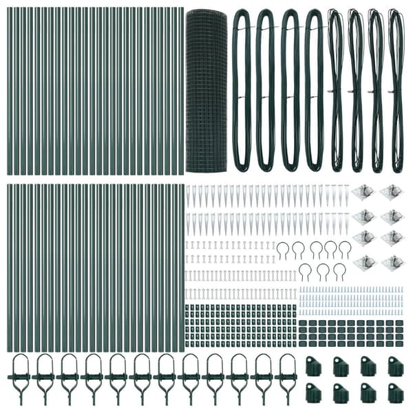 Stängselstolpe Grön 100 x 0,6 m (16 x 16 mm nät) Stål och PVC