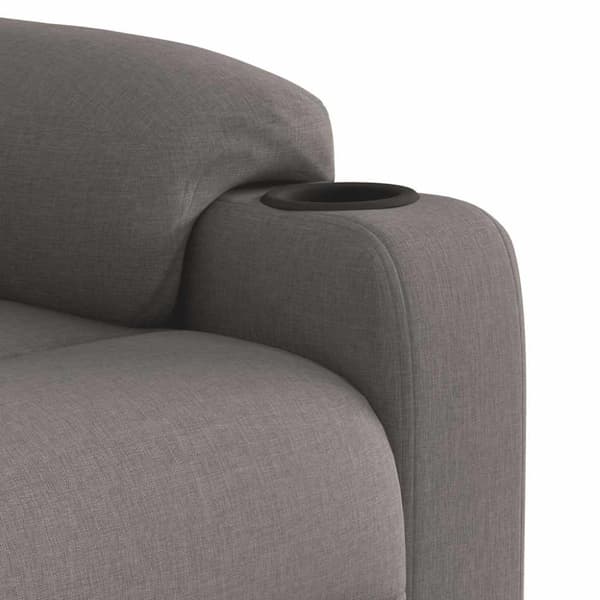Massagefåtölj taupe tyg