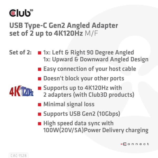 Club 3D - USB-C-adaptersats