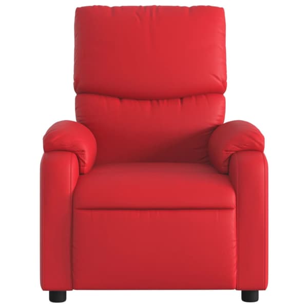 Reclinerfåtölj röd konstläder