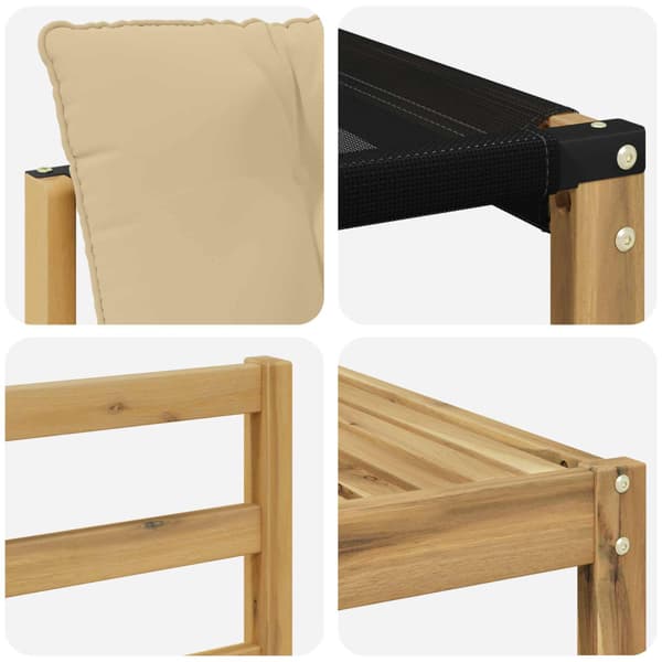 Utomhussoffset med kudde 8 pcs Vit och Beige