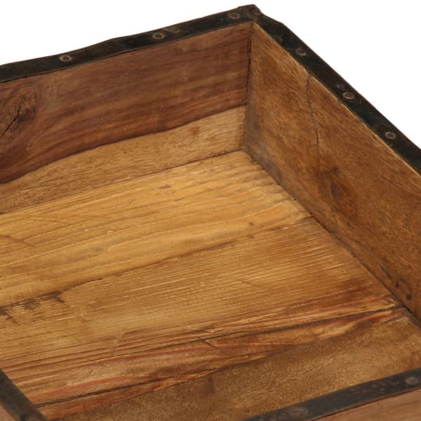 Bricka med lagring Brun 29 x 31 x 10 cm Solid återvunnen trä