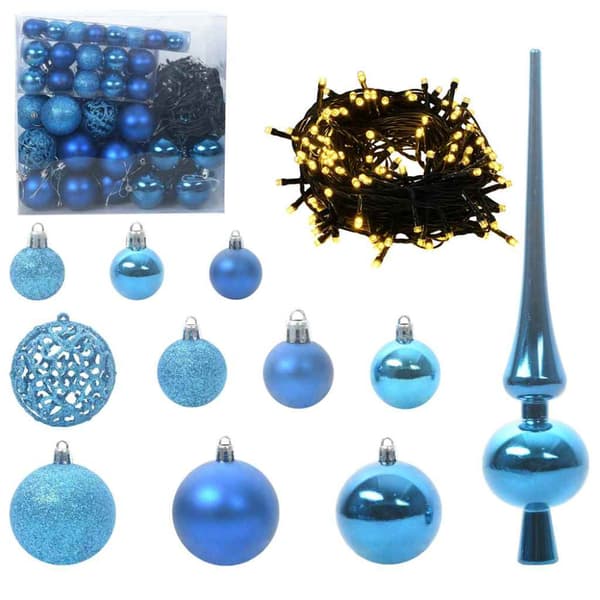 Julprydnad Set med 300 LED-lampor 120 pcs Blå Plast