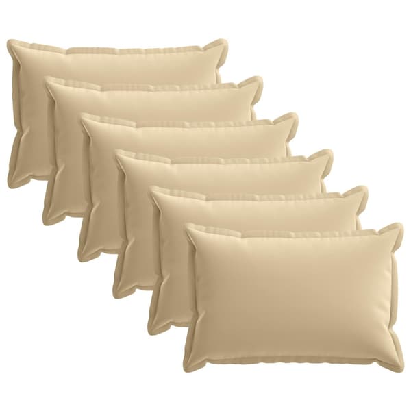 Kuddöverdrag 6 st HOUTEN Beige 40 x 60 cm Polyester