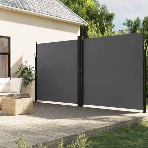 Infällbar sidomarkis antracit 200x1000 cm