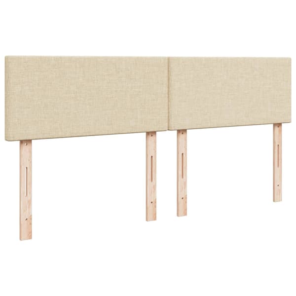 Ramsäng med madrass gräddvit 200x200 cm tyg