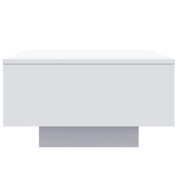 Soffbord med LED vit 55x55x31 cm