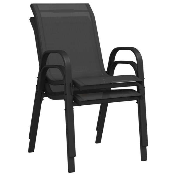 Trädgårds Bistro Set 3 pcs Svart Stål