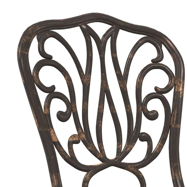 Trädgårds Bistro Set 3 pcs Brons Aluminium