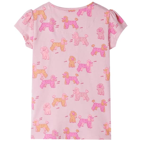 Barnpyjamas med korta ärmar ljusrosa 104