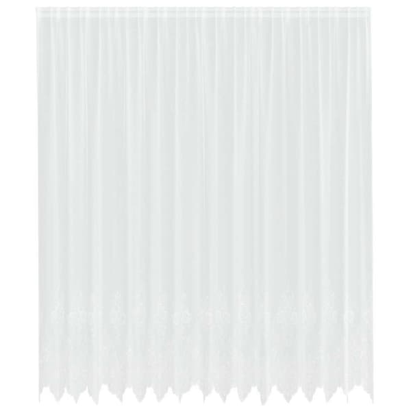 Spetsgardin med gardiner Vit 400 ×300 cm Polyester