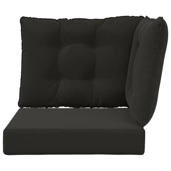 Utomhus Soffa Kudde 3 pcs Svart Polyester