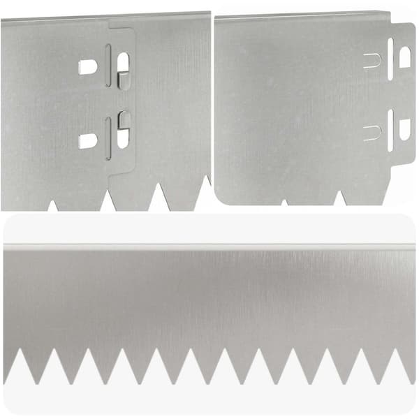 Kant för gräsmatta 50 pcs 103 x 10 cm Stål Silver