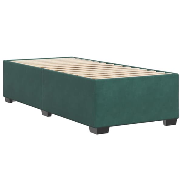 Sängram utan madrass mörkgrön 90x200 cm sammet