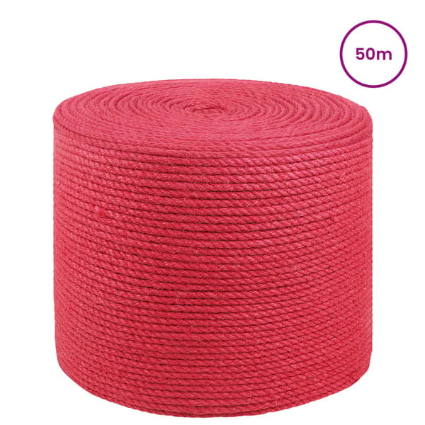 Juterep Röd 100% Tossa jute