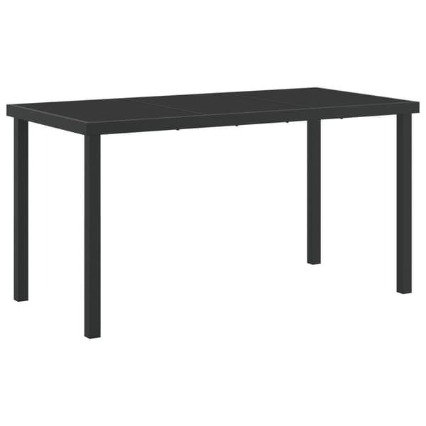 Trädgårdsmöbelset 5 pcs Brun Pulverlackerat stål
