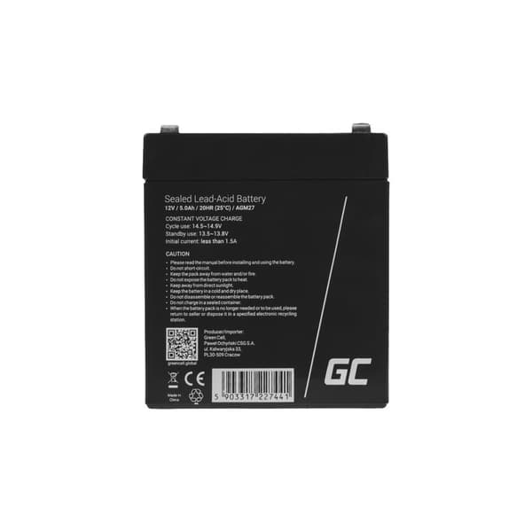Green Cell - UPS-batteri - VRLA - 5 Ah